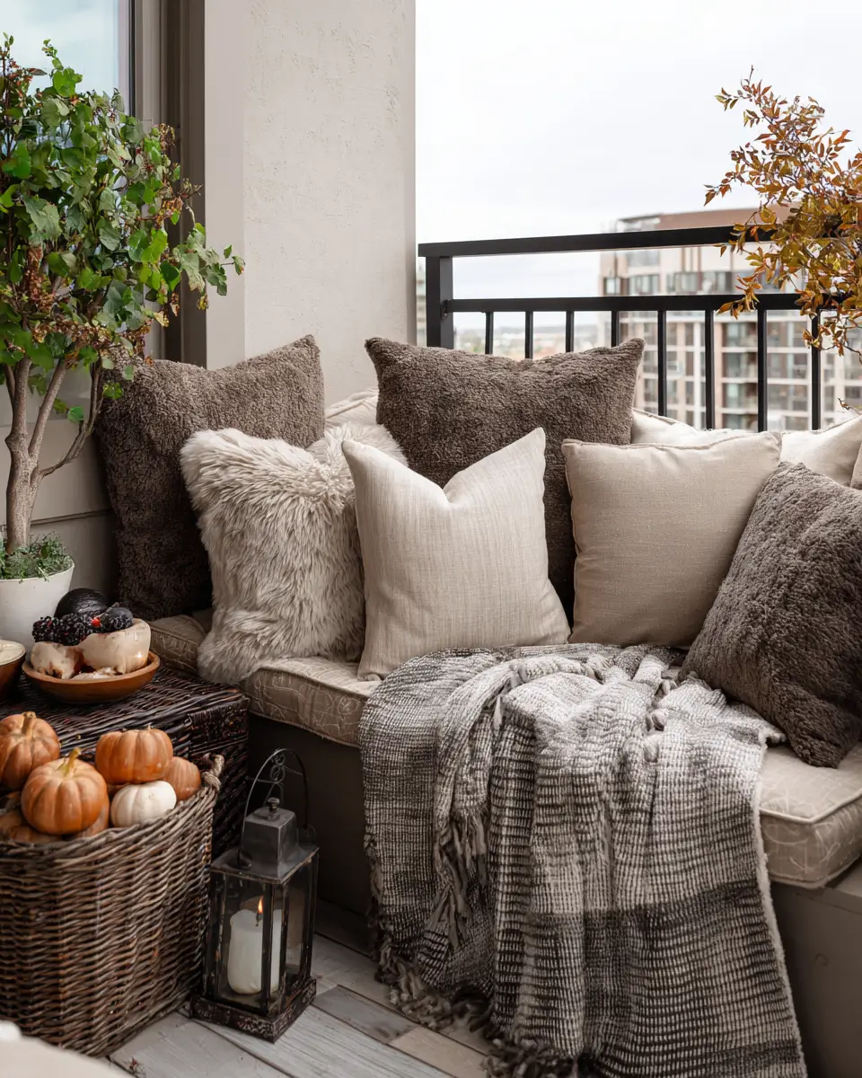 Chocolate Brown Rustic Balcony Decor Ideas