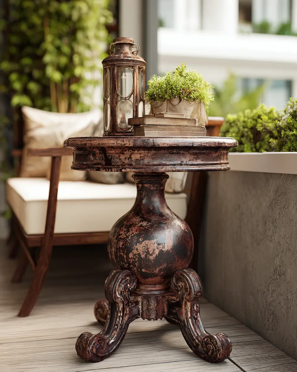 Chocolate Brown Rustic Balcony Decor Ideas