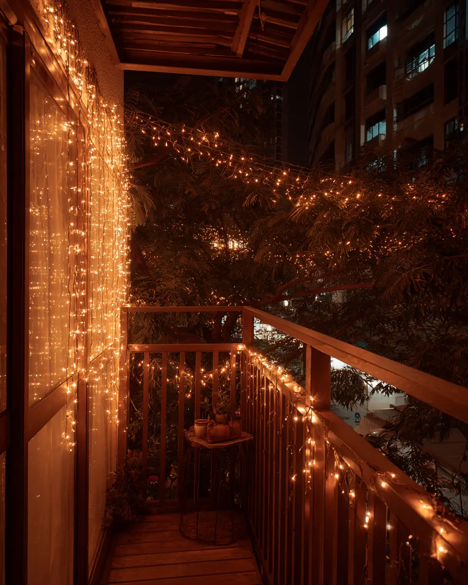 Chocolate Brown Rustic Balcony Decor Ideas