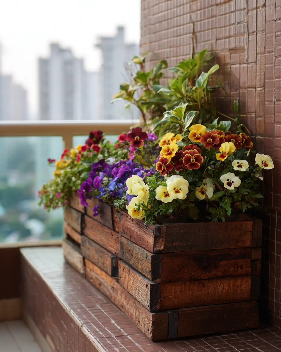 Chocolate Brown Rustic Balcony Decor Ideas