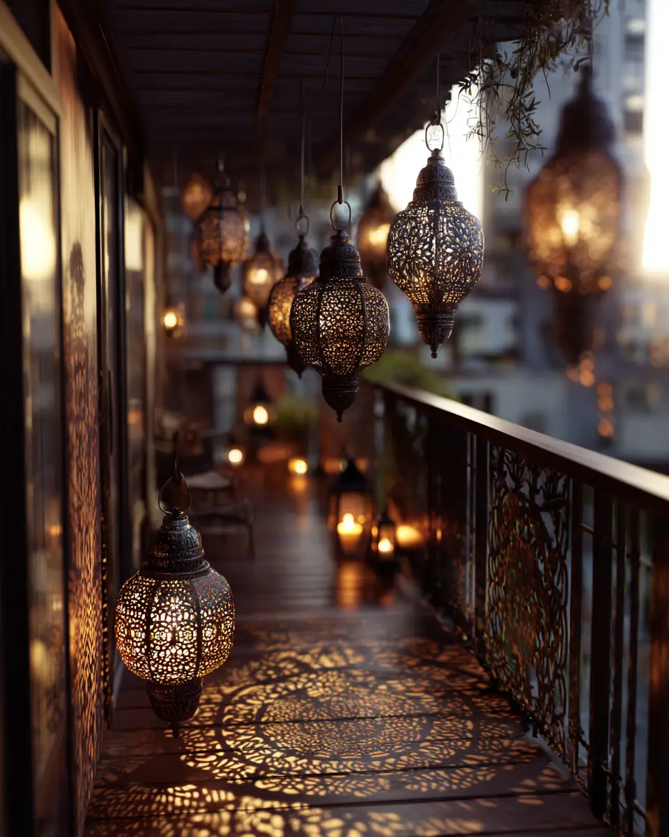 Chocolate Brown Rustic Balcony Decor Ideas