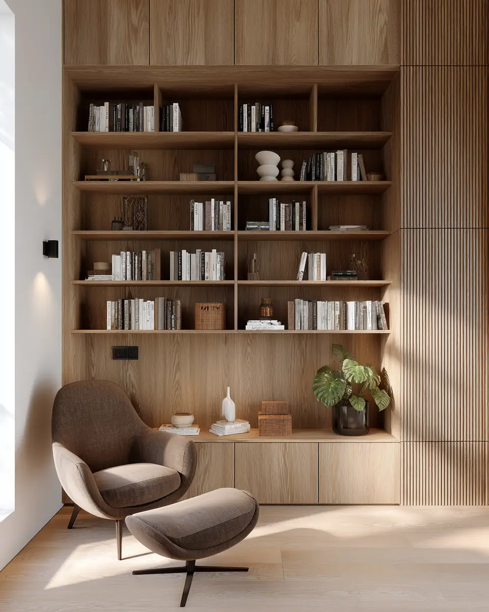 Chocolate Brown Scandinavian Living Room Decor Ideas