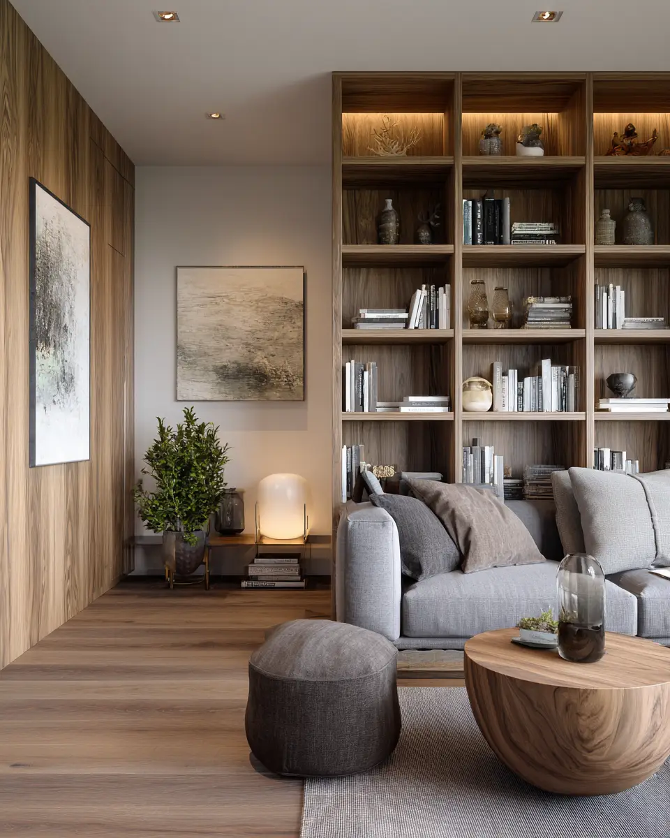 Chocolate Brown Scandinavian Living Room Decor Ideas