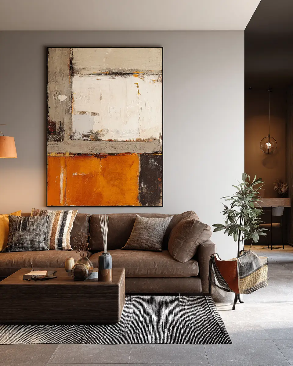 Chocolate Brown Scandinavian Living Room Decor Ideas