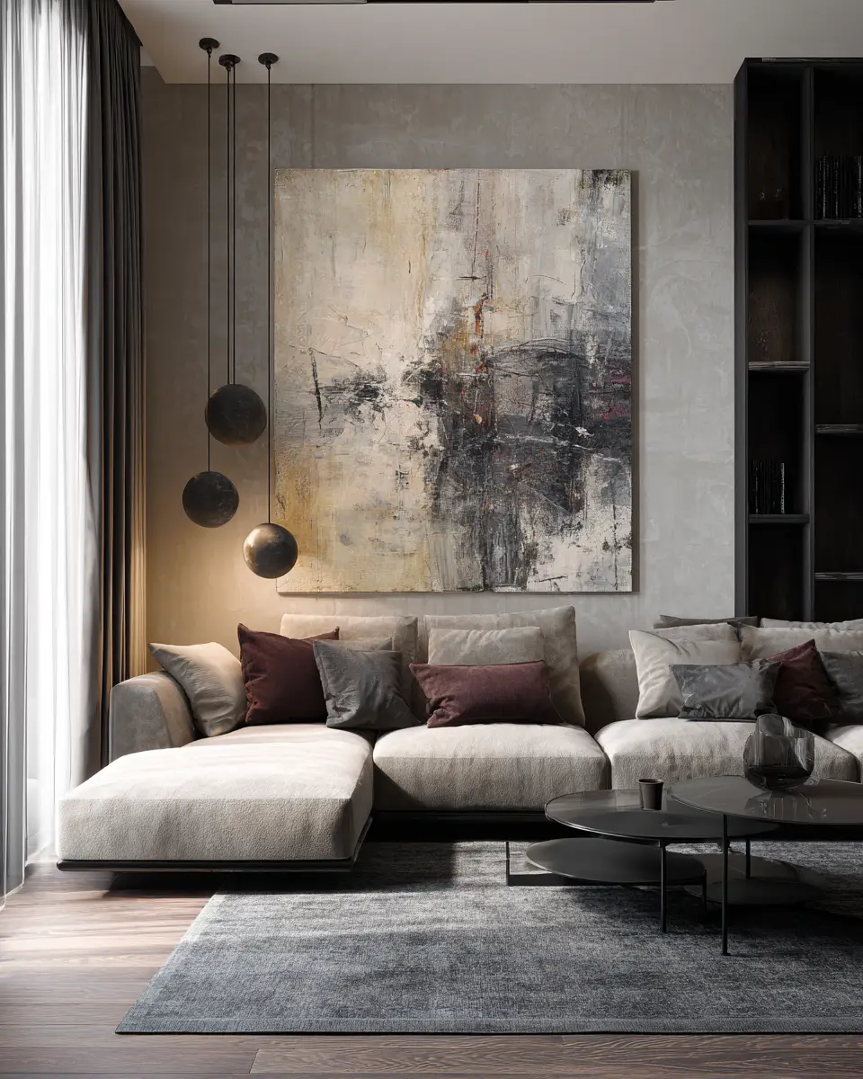 Chocolate Brown Scandinavian Living Room Decor Ideas