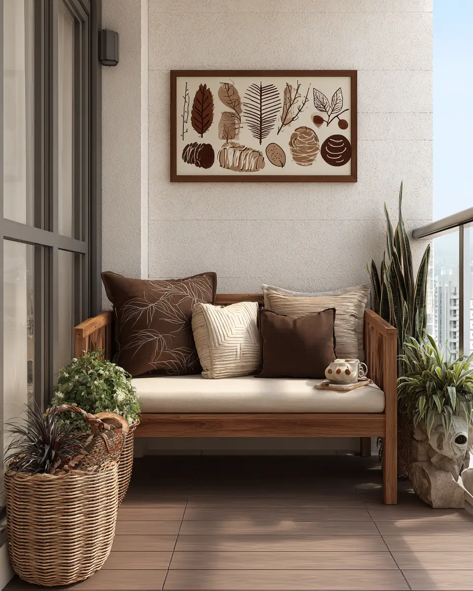 Chocolate Brown Traditional Balcony Decor Ideas