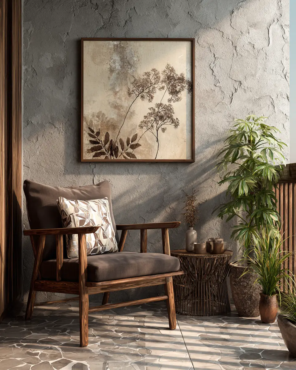 Chocolate Brown Traditional Balcony Decor Ideas