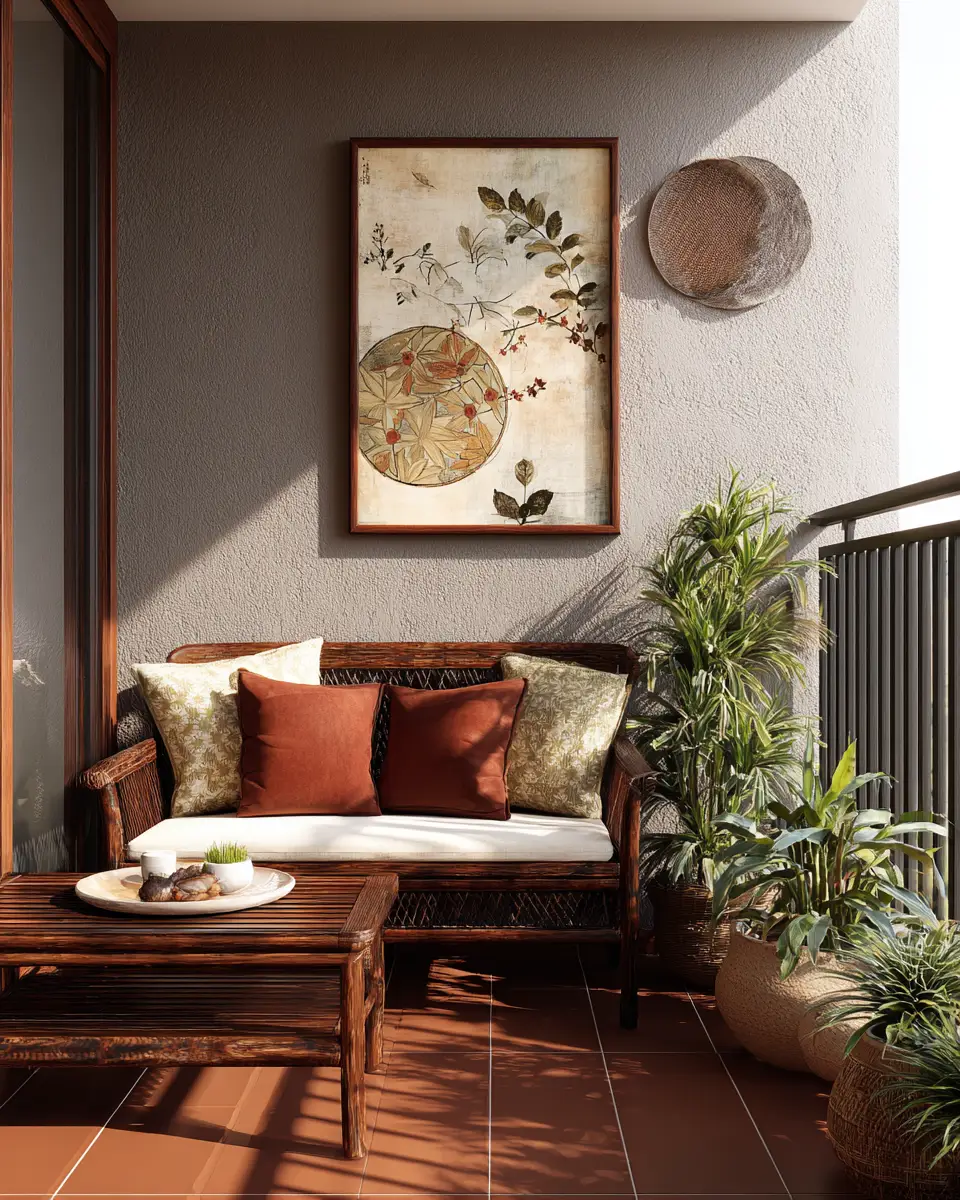 Chocolate Brown Traditional Balcony Decor Ideas