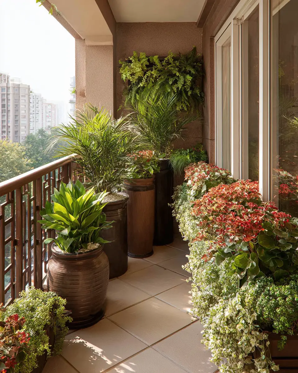 Chocolate Brown Traditional Balcony Decor Ideas