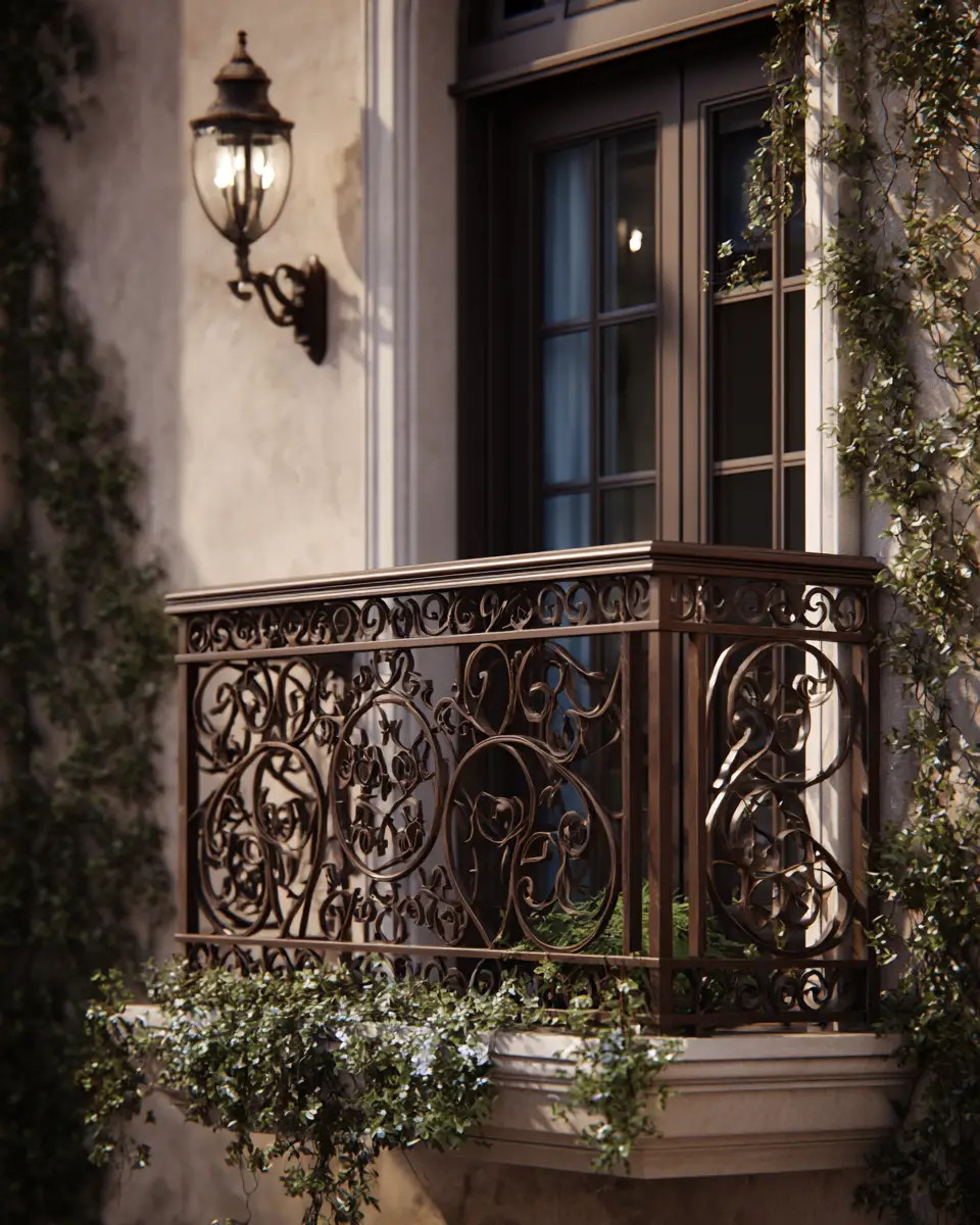 Chocolate Brown Traditional Balcony Decor Ideas