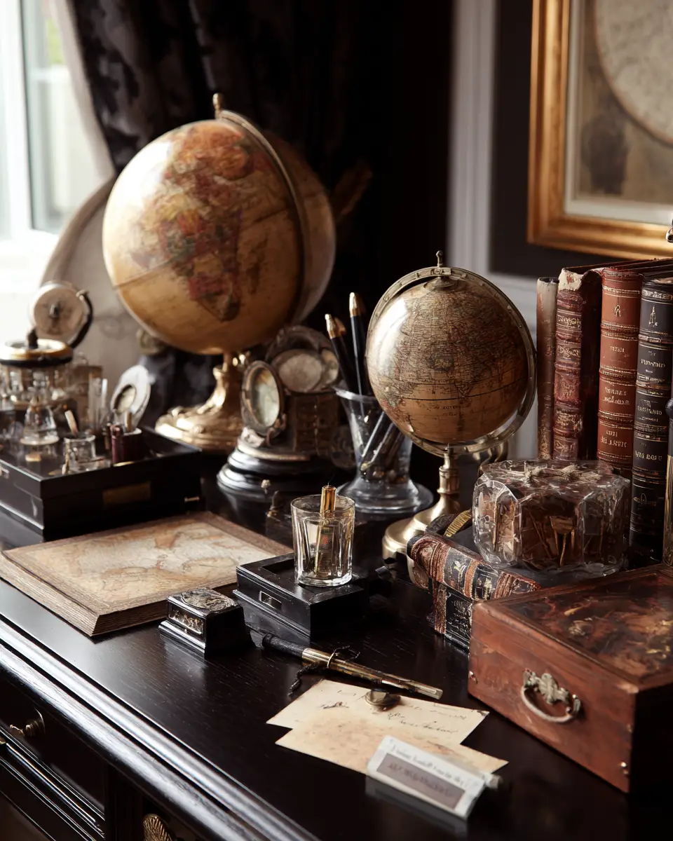 Chocolate Brown Traditional Home Office Decor Ideas