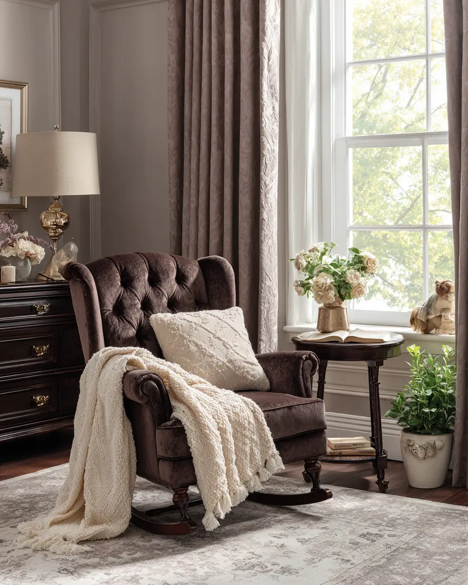 Chocolate Brown Traditional Nursery Decor Ideas - Featured