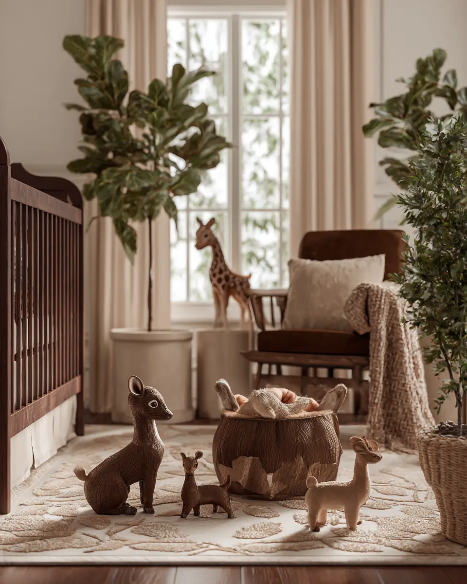 Chocolate Brown Traditional Nursery Decor Ideas