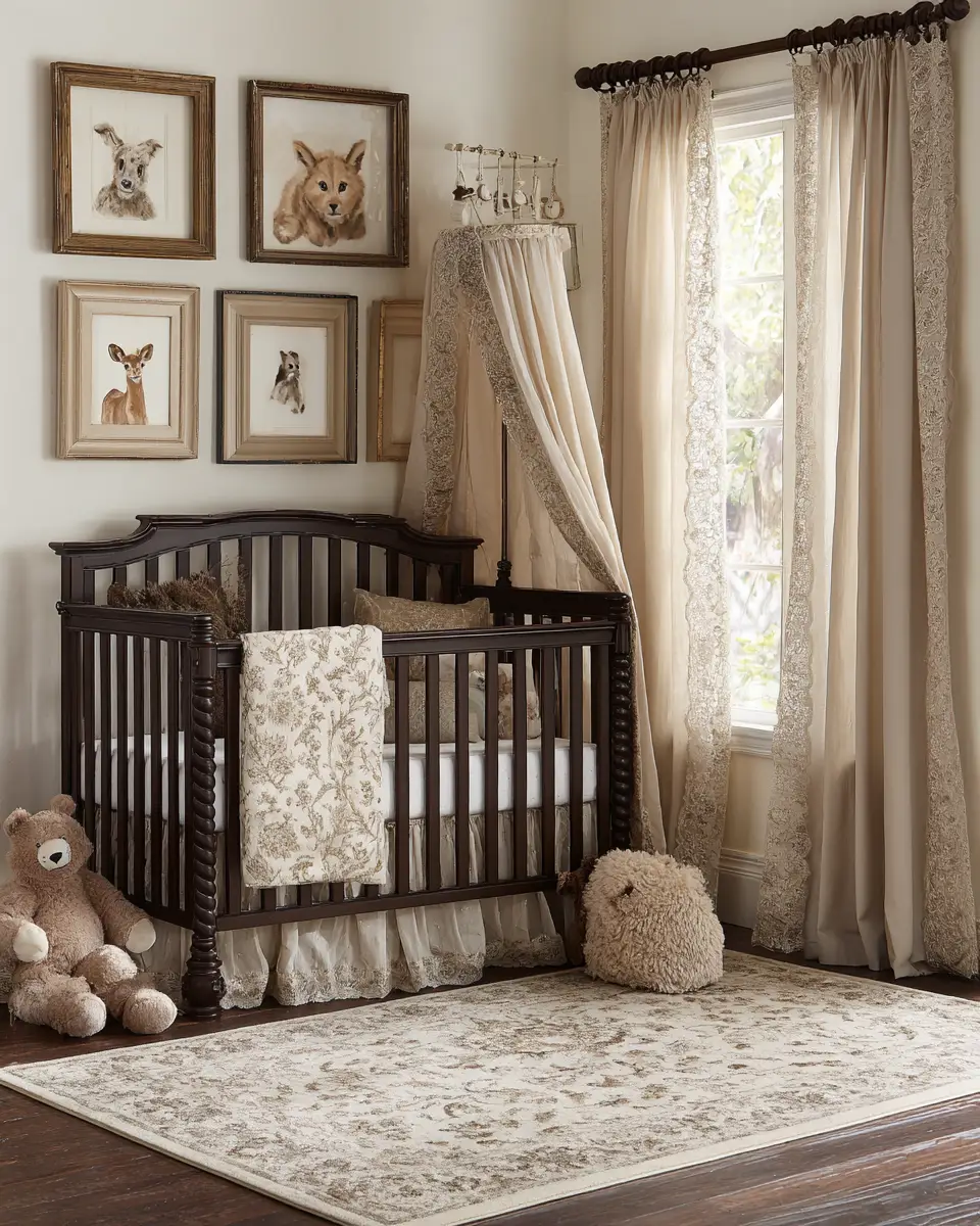 Chocolate Brown Traditional Nursery Decor Ideas