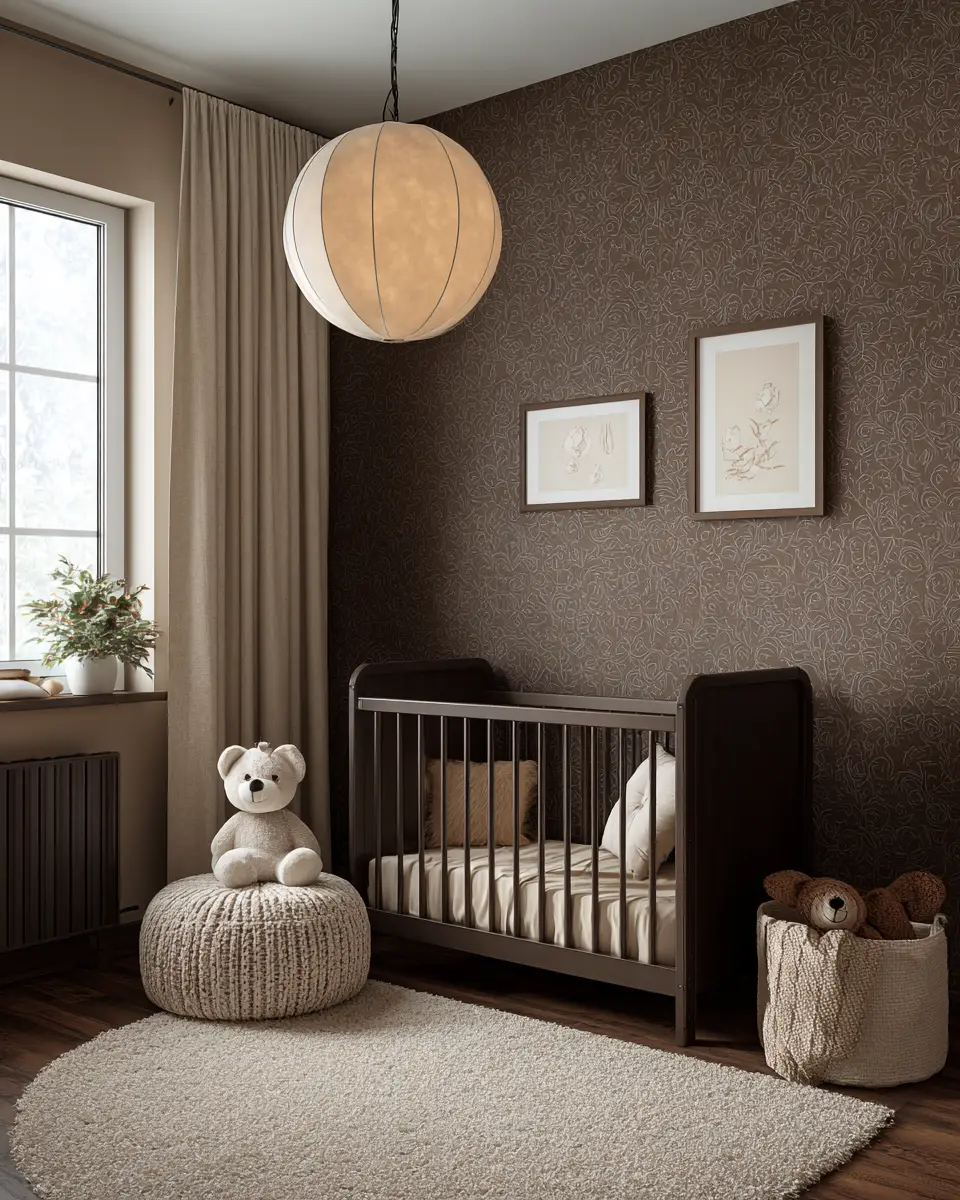 Chocolate Brown Traditional Nursery Decor Ideas