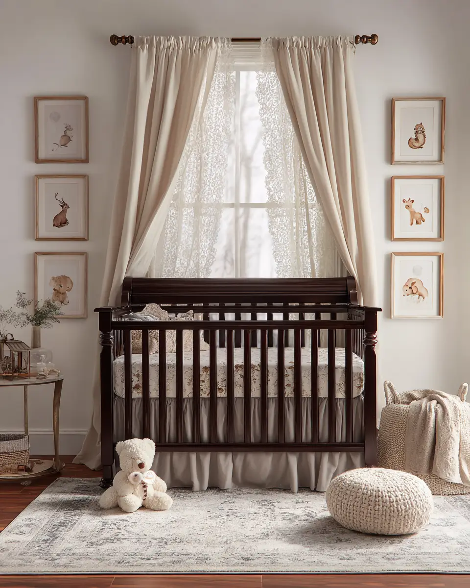 Chocolate Brown Traditional Nursery Decor Ideas