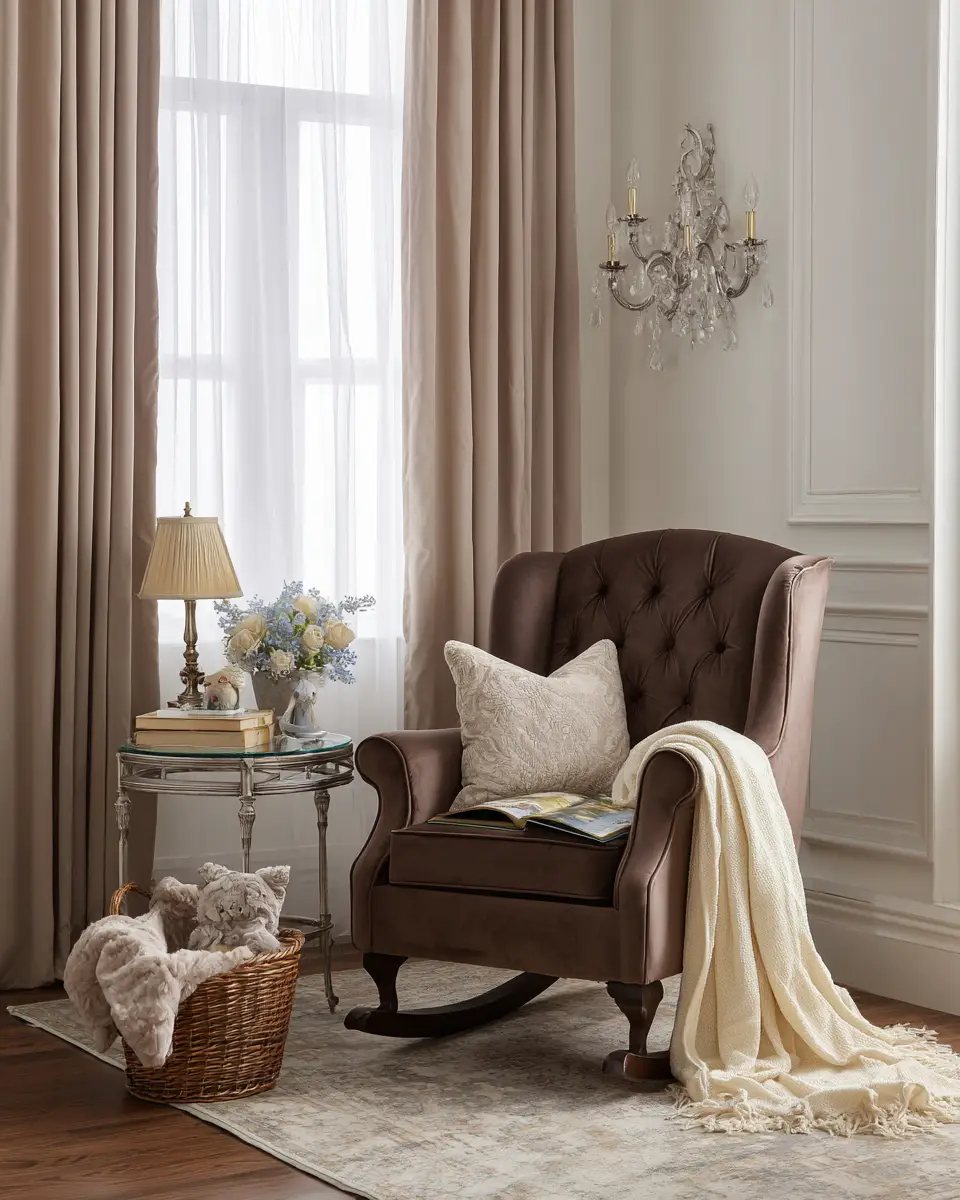 Chocolate Brown Traditional Nursery Decor Ideas