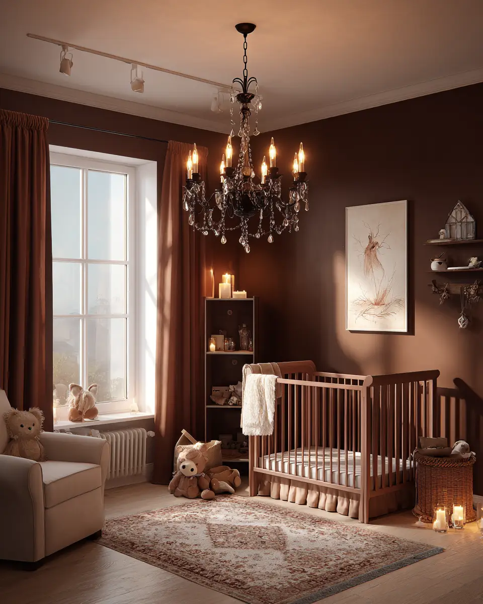 Chocolate Brown Traditional Nursery Decor Ideas