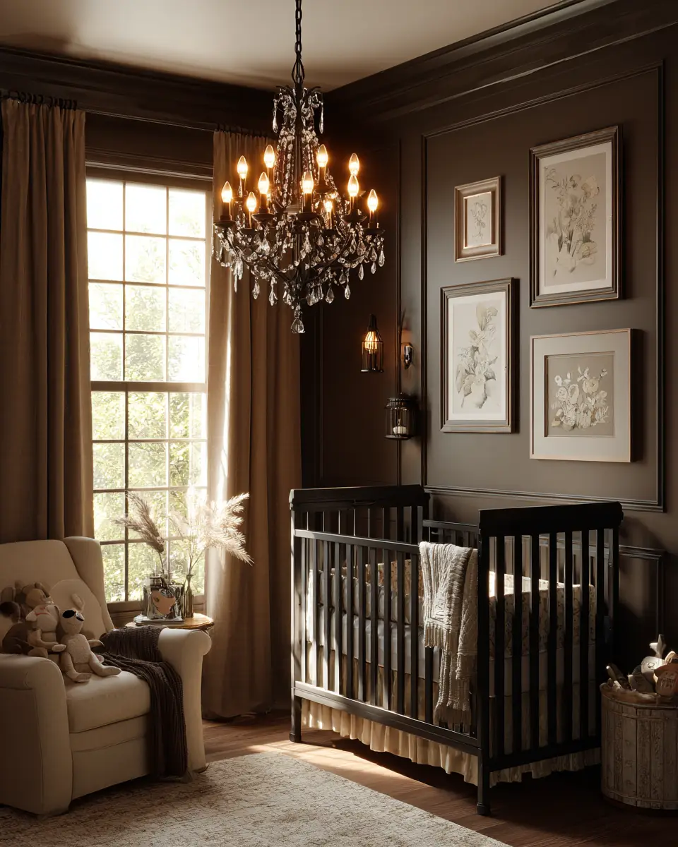 Chocolate Brown Traditional Nursery Decor Ideas