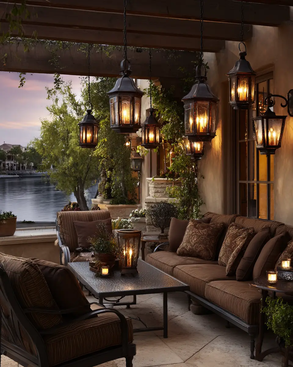 Chocolate Brown Traditional Patio Decor Ideas