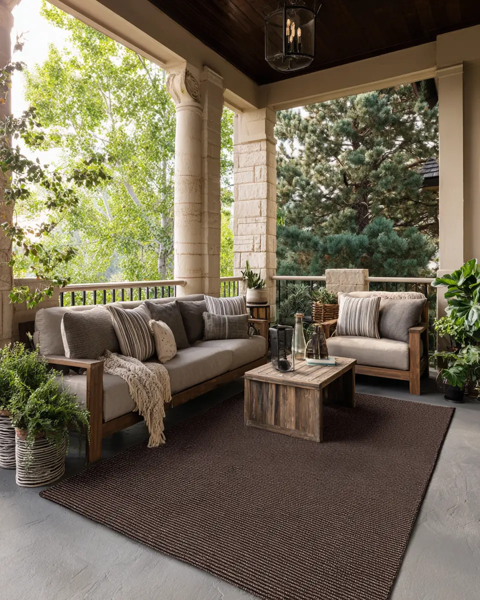 Chocolate Brown Traditional Patio Decor Ideas