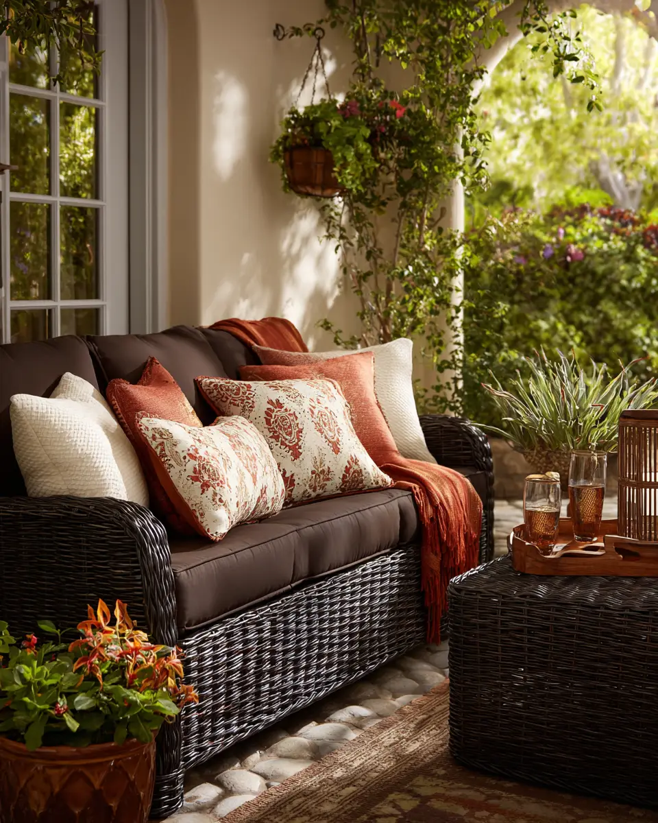 Chocolate Brown Traditional Patio Decor Ideas