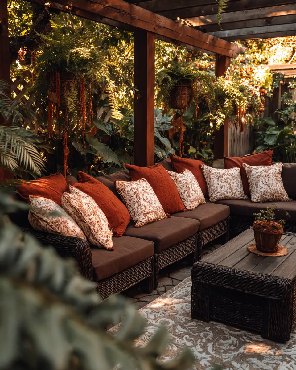 Chocolate Brown Traditional Patio Decor Ideas