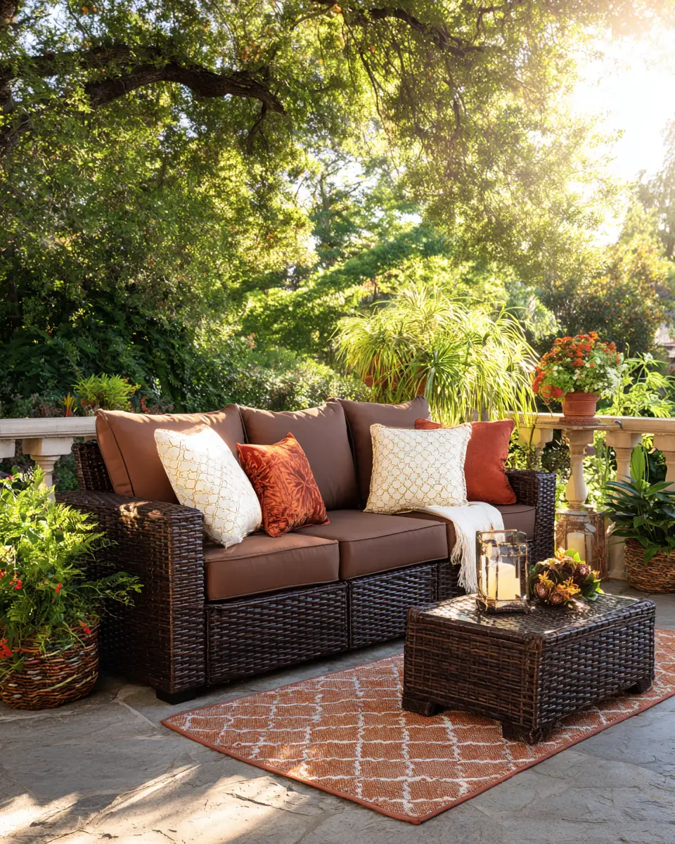 Chocolate Brown Traditional Patio Decor Ideas