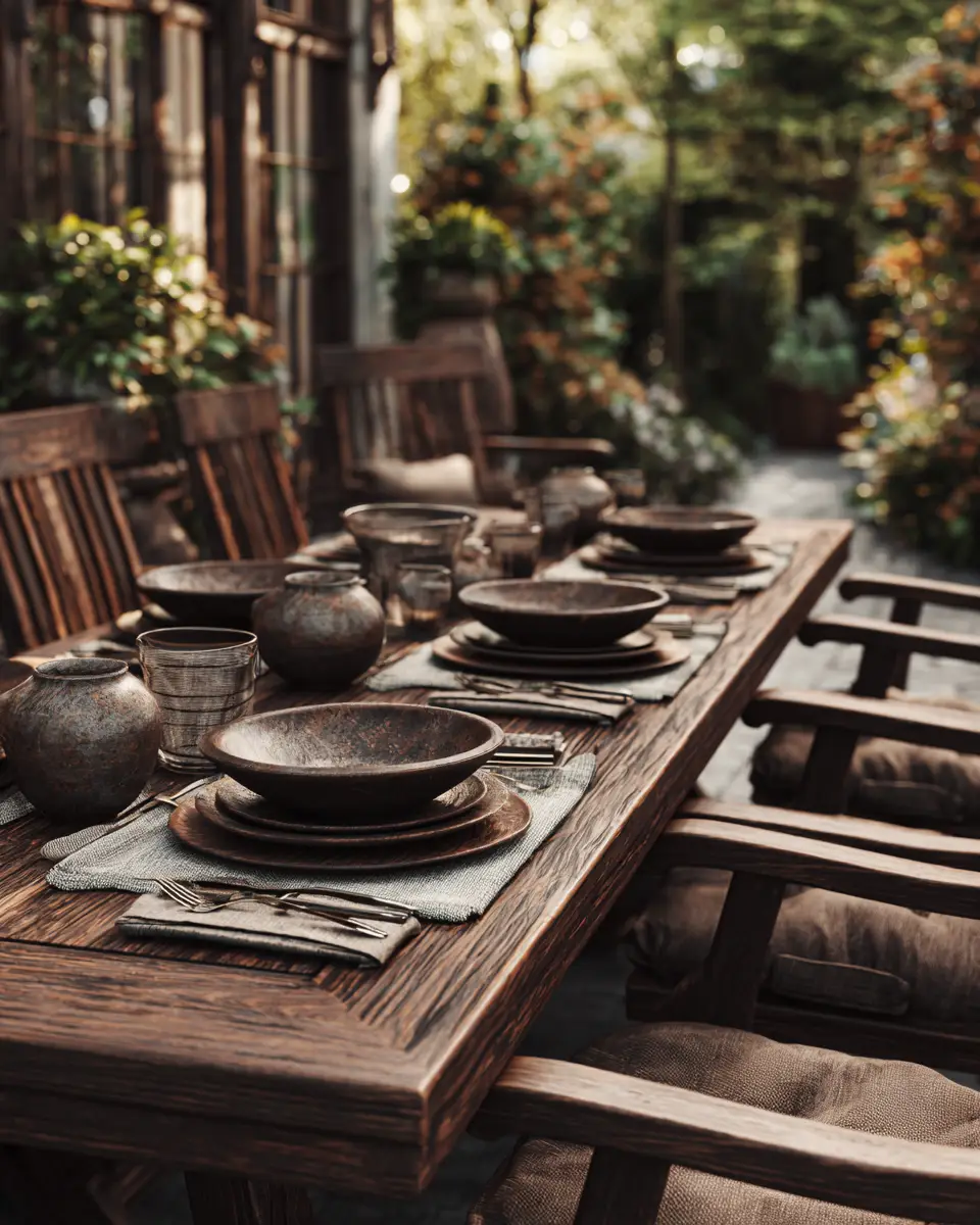 Chocolate Brown Traditional Patio Decor Ideas