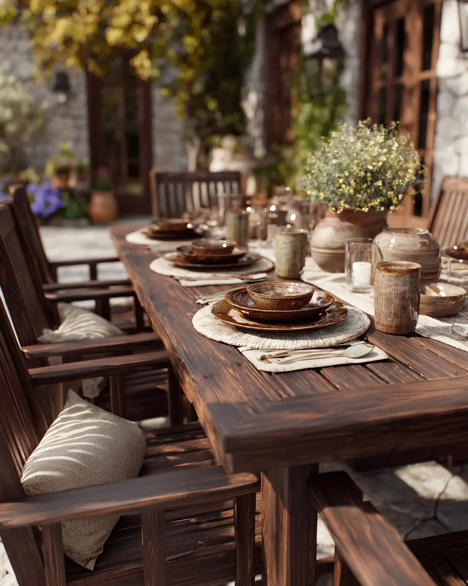 Chocolate Brown Traditional Patio Decor Ideas