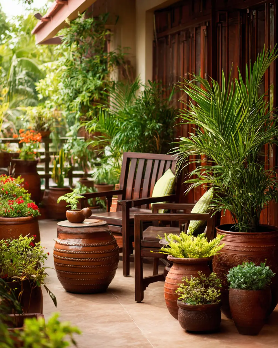 Chocolate Brown Traditional Patio Decor Ideas
