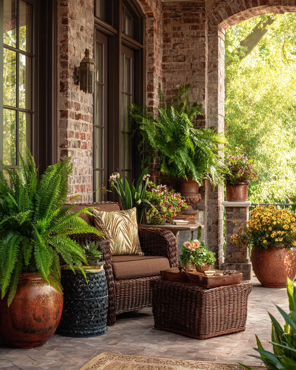 Chocolate Brown Traditional Patio Decor Ideas