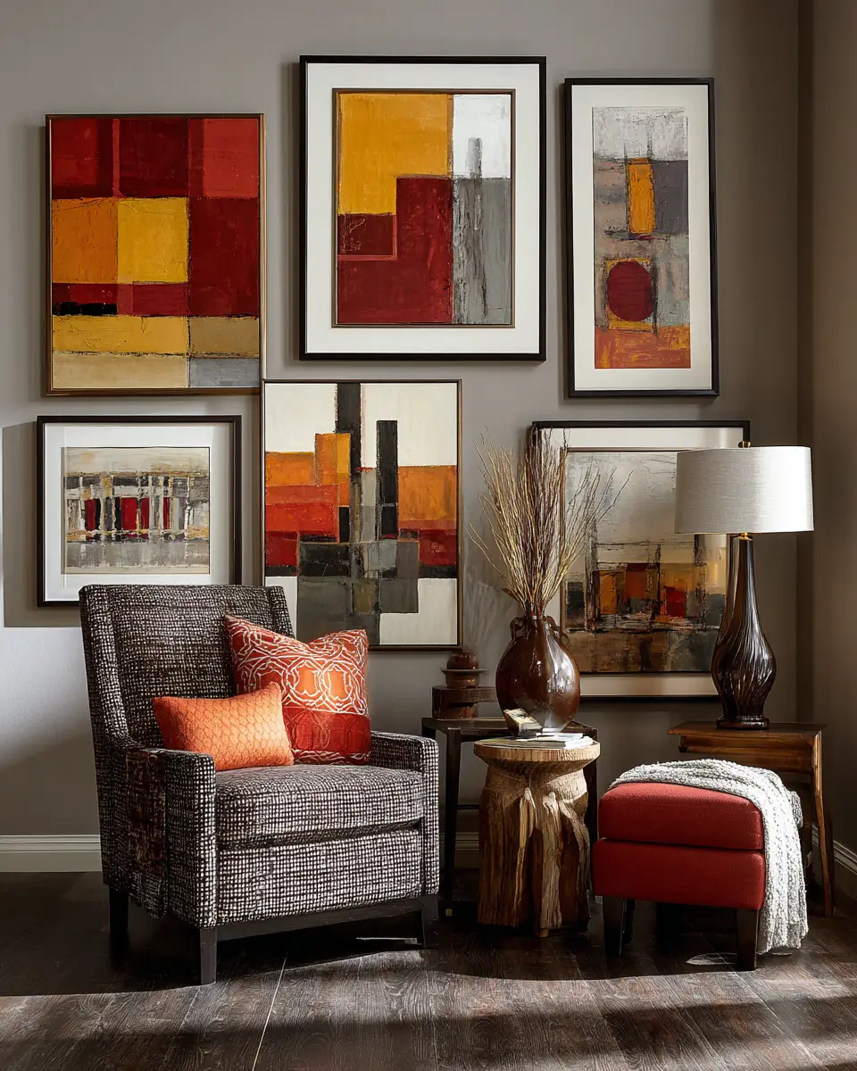 Chocolate Brown Transitional Living Room Decor Ideas