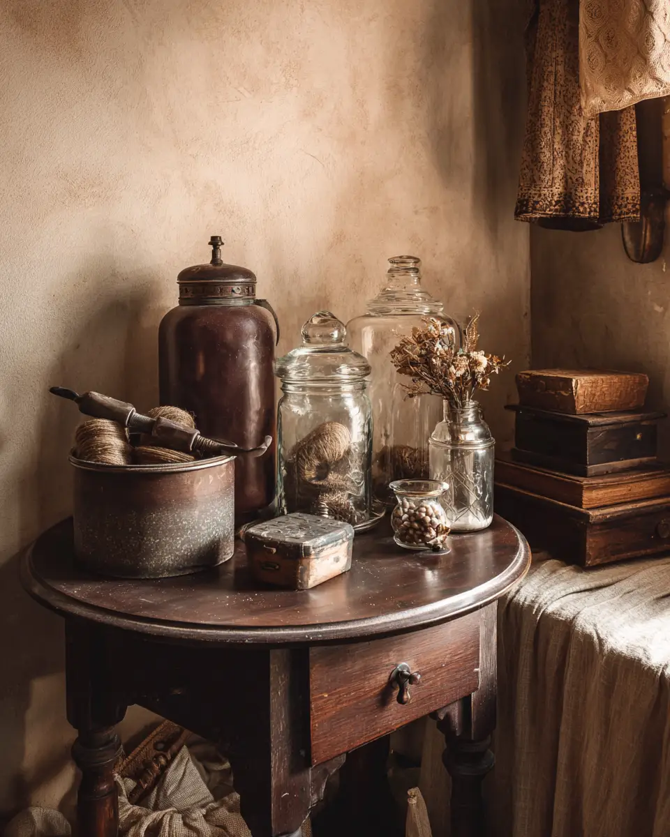 Chocolate Brown Vintage Laundry Room Decor Ideas