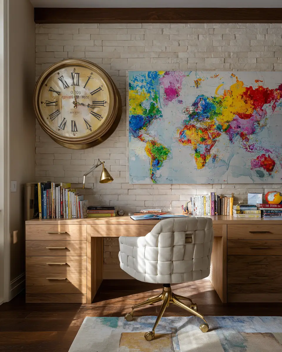 Colorful Classic Home Office Decor Ideas