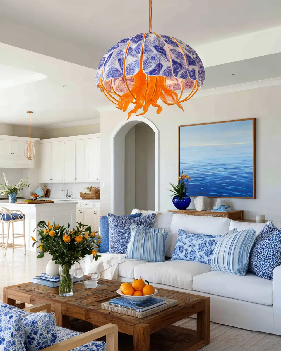Colorful Coastal Living Room Decor Ideas