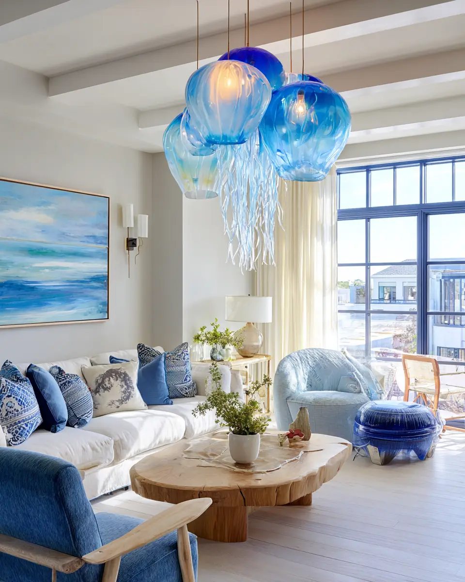 Colorful Coastal Living Room Decor Ideas