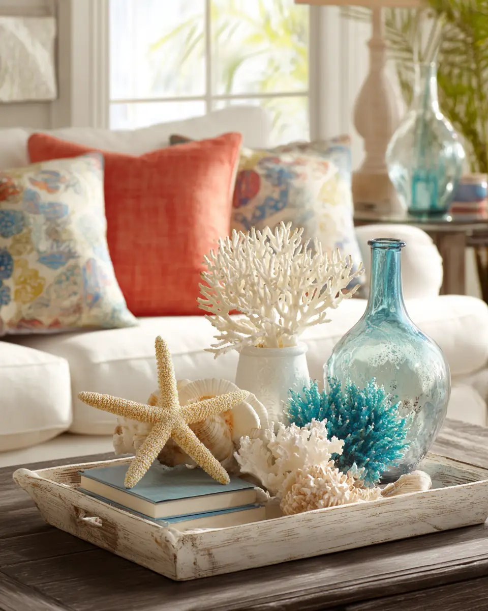 Colorful Coastal Living Room Decor Ideas