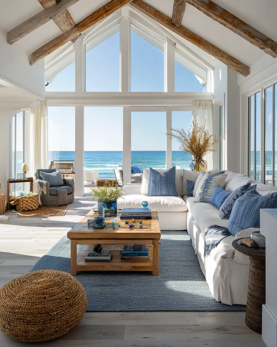 Colorful Coastal Living Room Decor Ideas