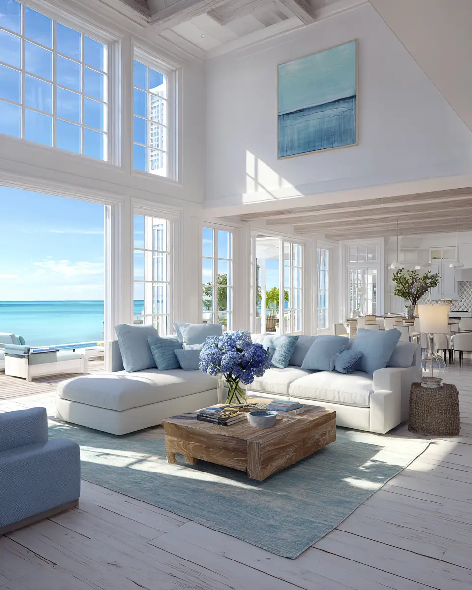 Colorful Coastal Living Room Decor Ideas