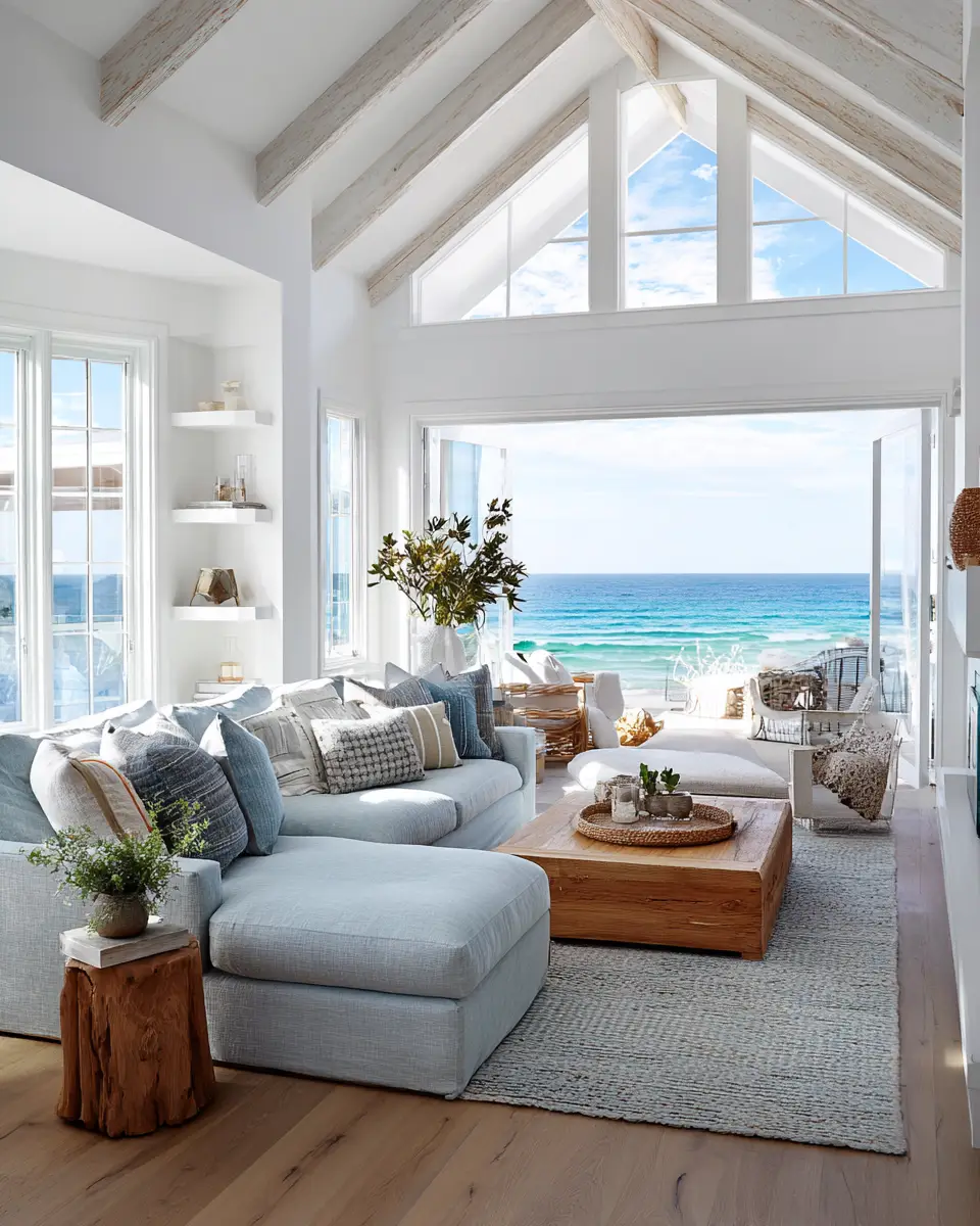Colorful Coastal Living Room Decor Ideas