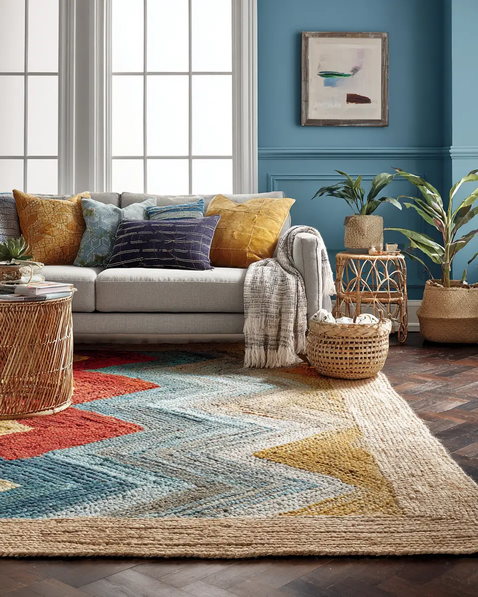 Colorful Coastal Living Room Decor Ideas