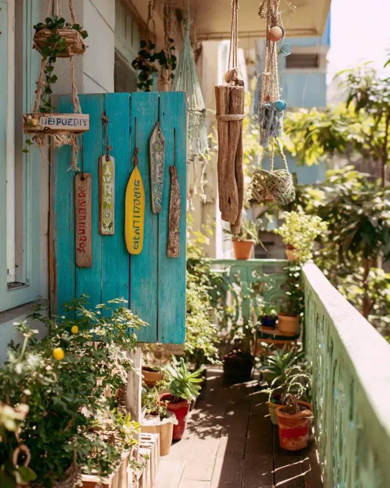Colorful Cottage Balcony Decor Ideas - Featured