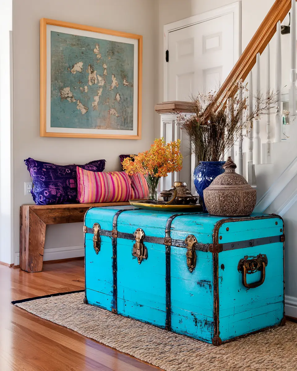 Colorful Eclectic Entryway Decor Ideas