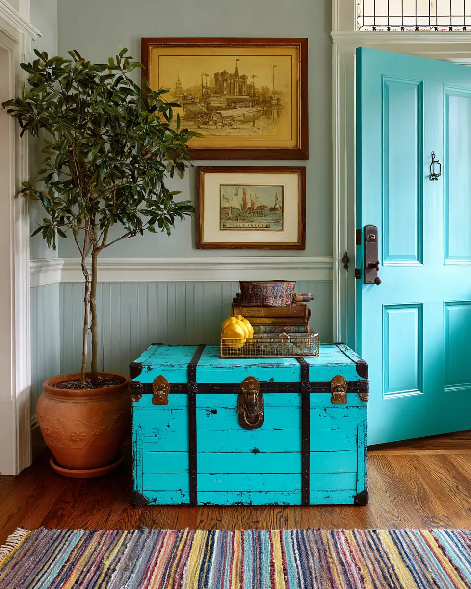 Colorful Eclectic Entryway Decor Ideas