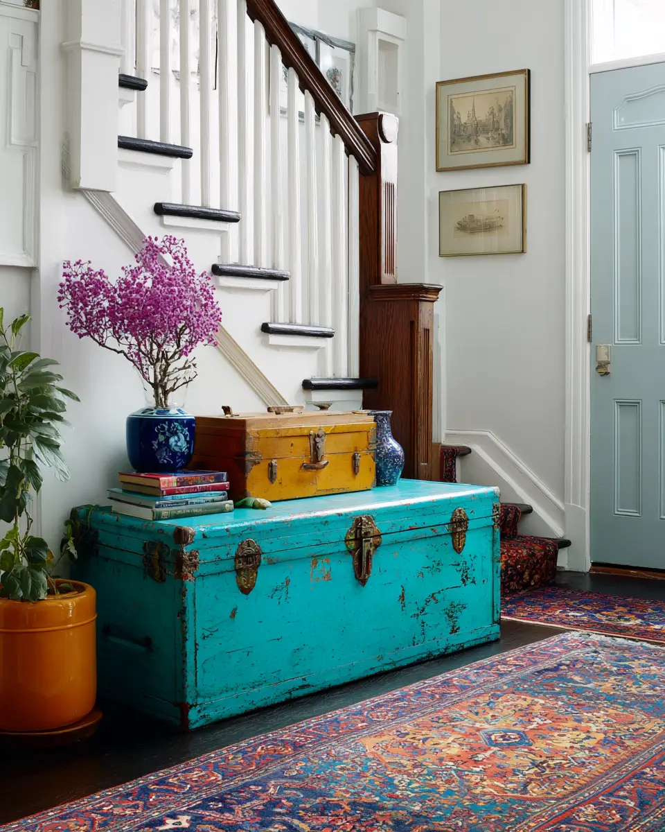Colorful Eclectic Entryway Decor Ideas