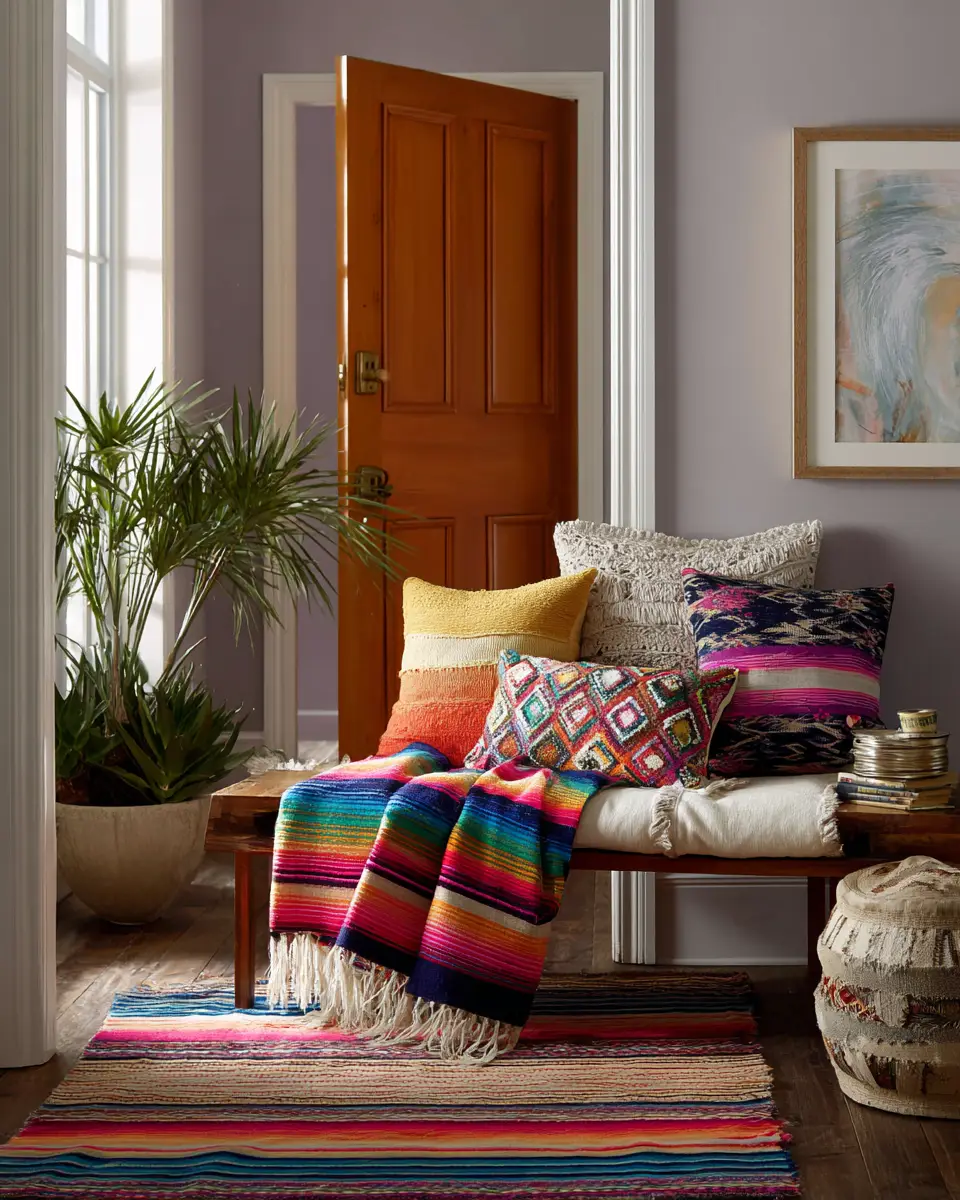 Colorful Eclectic Entryway Decor Ideas