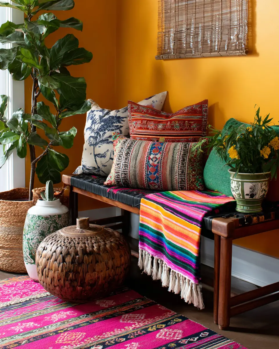 Colorful Eclectic Entryway Decor Ideas
