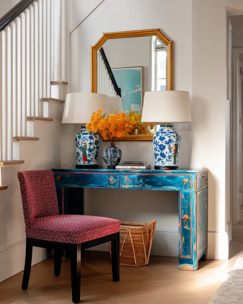 Colorful Eclectic Entryway Decor Ideas
