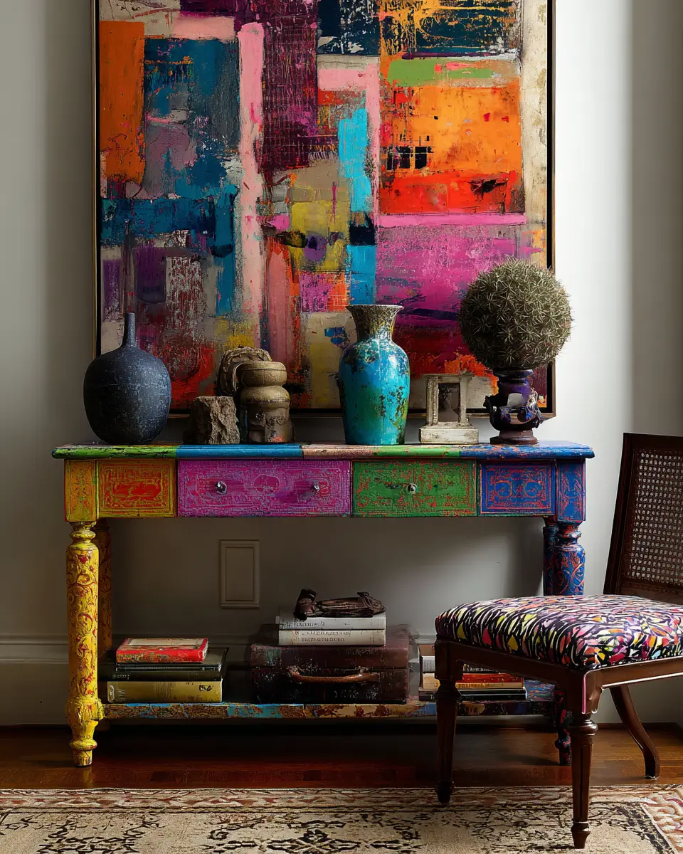 Colorful Eclectic Entryway Decor Ideas